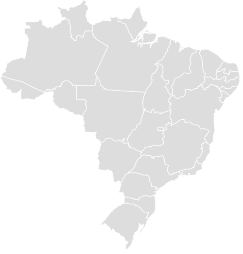 Color Blank Map of BRAZIL with Statistics