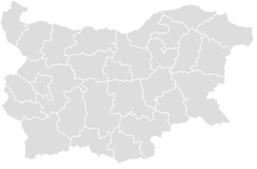 Color Blank Map of BULGARIA with Statistics