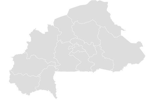Color Blank Map of BURKINA_FASO with Statistics