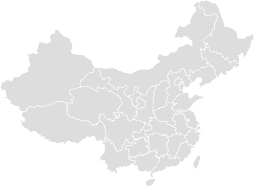 Color Blank Map of CHINA with Statistics