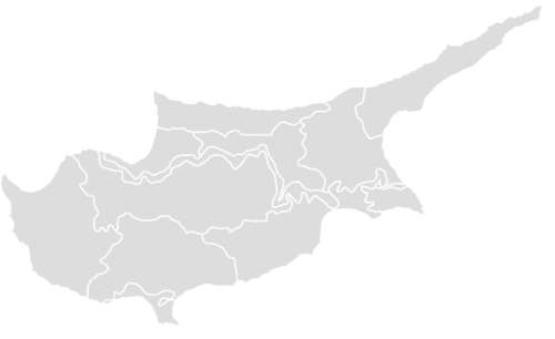 Color Blank Map of CYPRUS with Statistics