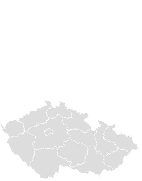 Color Blank Map of CZECH_REPUBLIC with Statistics