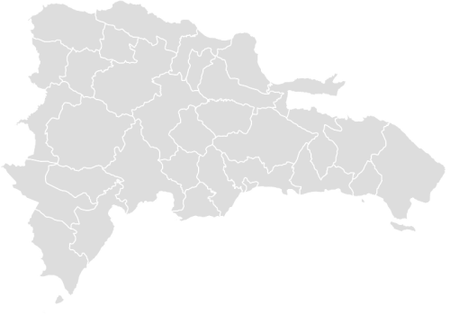 Color Blank Map of DOMINICAN_REPUBLIC with Statistics