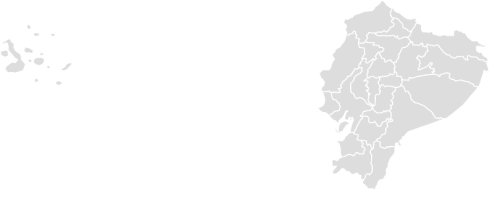 Color Blank Map of ECUADOR with Statistics