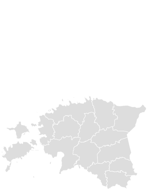 Color Blank Map of ESTONIA with Statistics