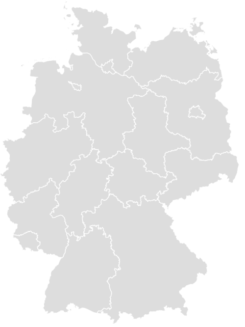 Color Blank Map of GERMANY with Statistics