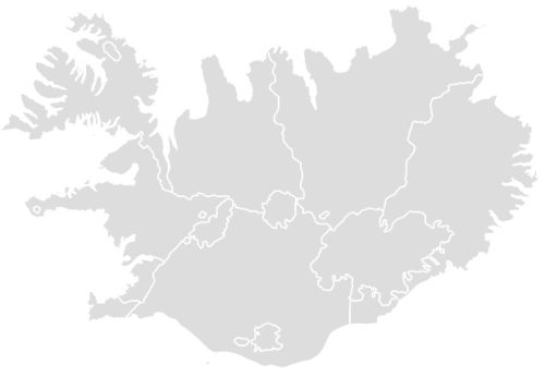Color Blank Map of ICELAND with Statistics