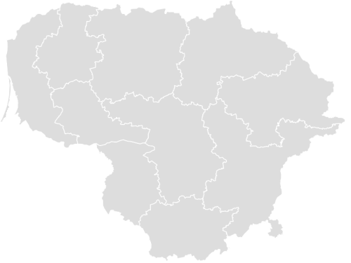 Color Blank Map of LITHUANIA with Statistics