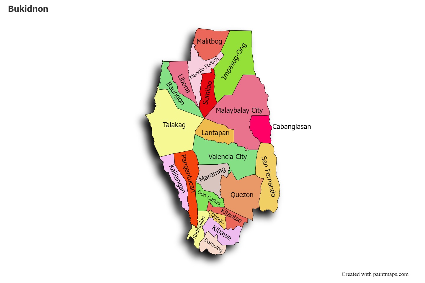 Sample Maps for Bukidnon