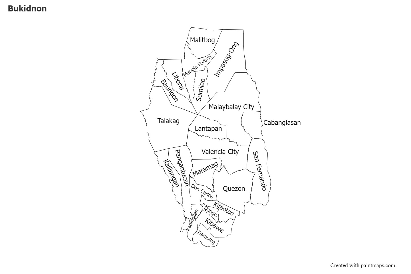 Sample Maps for Bukidnon