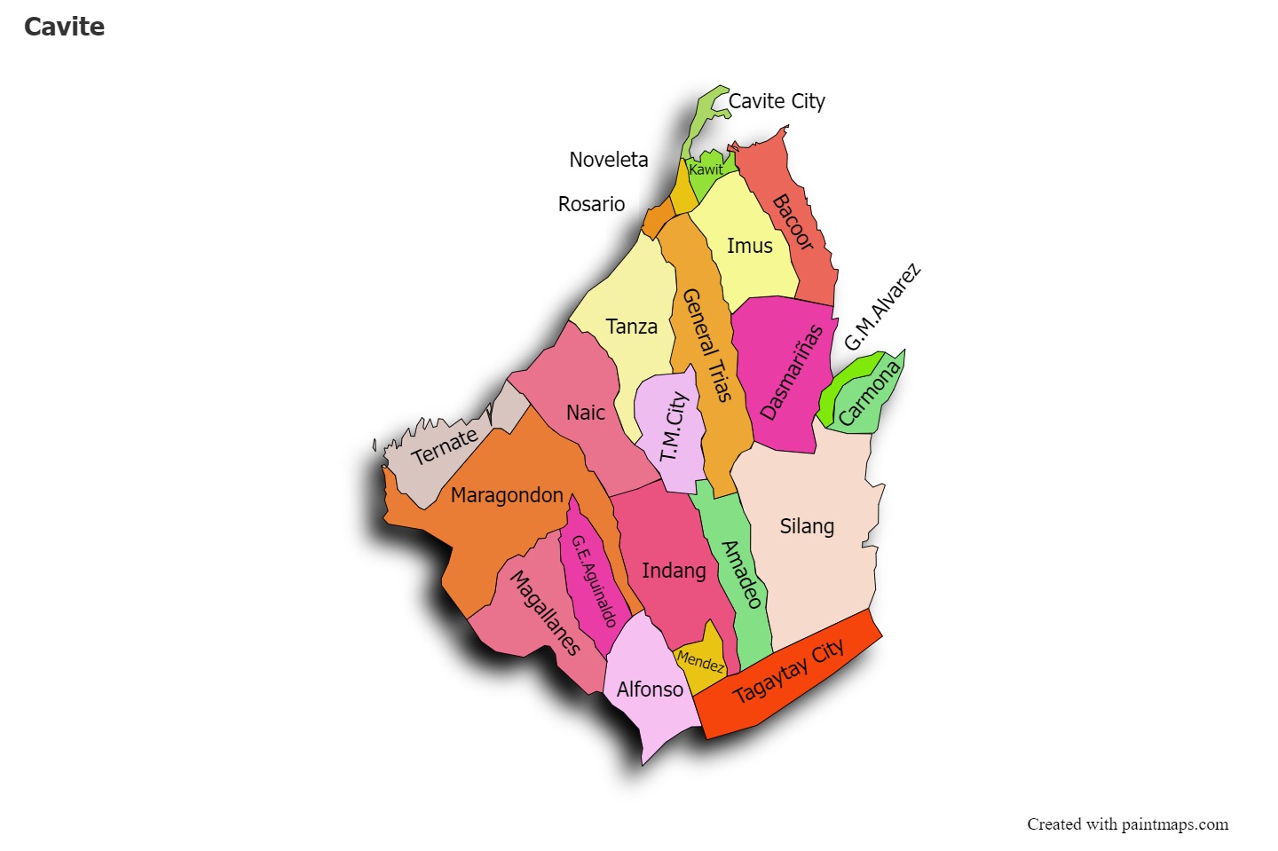 Sample Maps for Cavite
