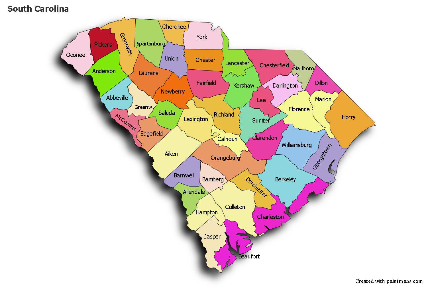 Printable South Carolina Zip Code Map - Free Printable Templates