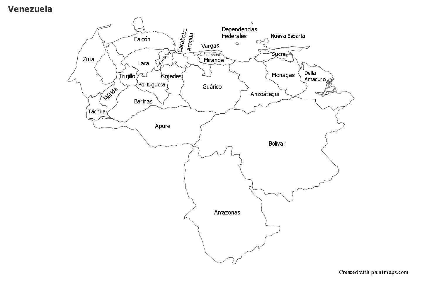 Sample Maps For Venezuela