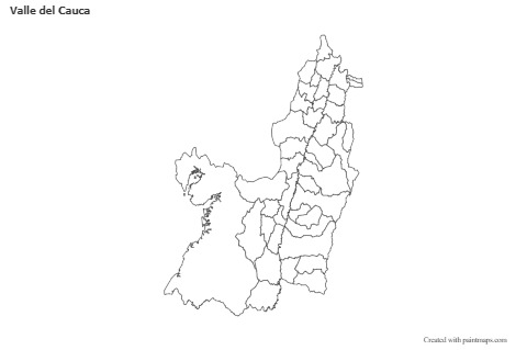 Mapas de muestra para Valle del Cauca (blanco-negro)