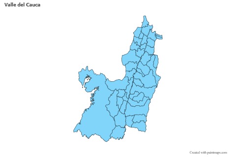 Mapas de muestra para Valle del Cauca (azul)