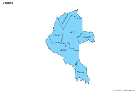 Mapas de muestra para Vaupés (azul)