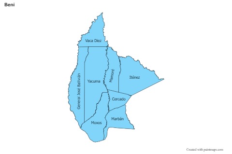 Sample Maps for Beni (blue)