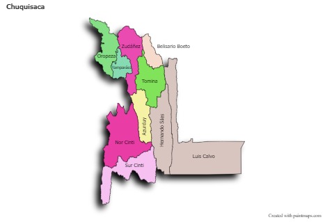 Sample Maps for Chuquisaca (colored,shadowy)