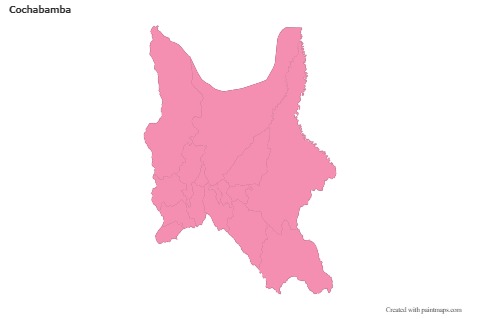 Mapas de muestra para Cochabamba (rosa,contorno)