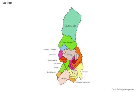 Exemplos de mapas para La Paz (colorido)
