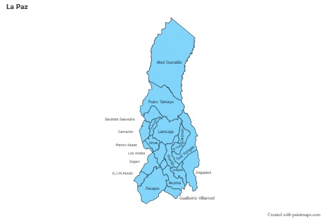 Exemplos de mapas para La Paz (azul)