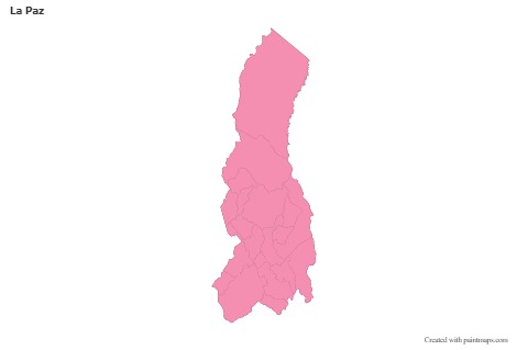 Exemplos de mapas para La Paz (rosa,contorno)