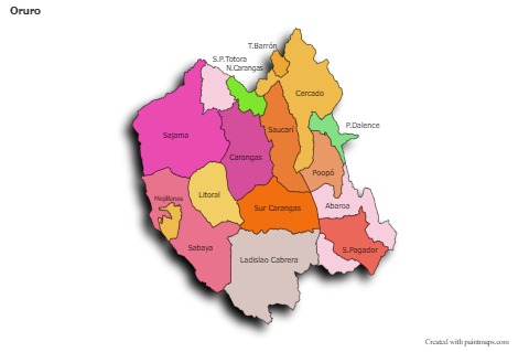 Sample Maps for Oruro (colored,shadowy)