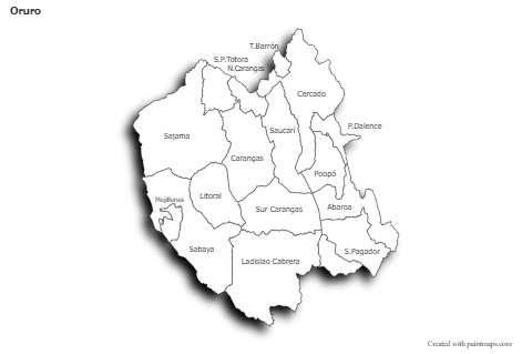 Sample Maps for Oruro (black-white,shadowy)