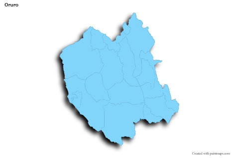 Sample Maps for Oruro (blue,outline,shadowy)