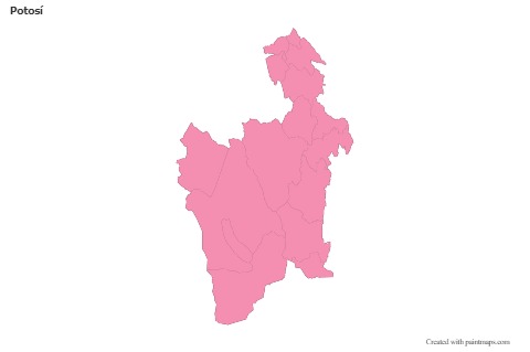 Potosí için Örnek Haritalar (pembe,anahat)