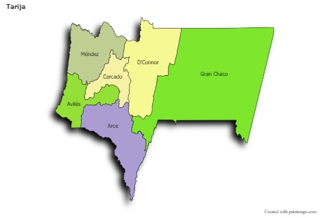 Sample Maps for Tarija (colored,shadowy)
