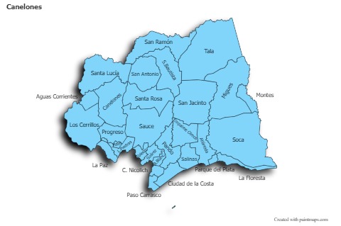 Contoh Peta untuk Canelones (biru,bayangan)