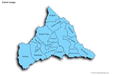 Contoh Peta untuk Cerro Largo (biru,bayangan)