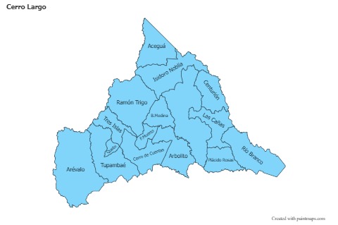 Contoh Peta untuk Cerro Largo (biru)
