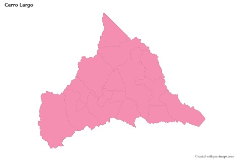 Contoh Peta untuk Cerro Largo (merah jambu,garis besar)