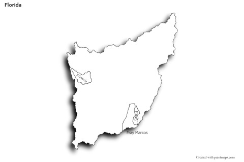 Sample Maps for Florida (black-white,shadowy)