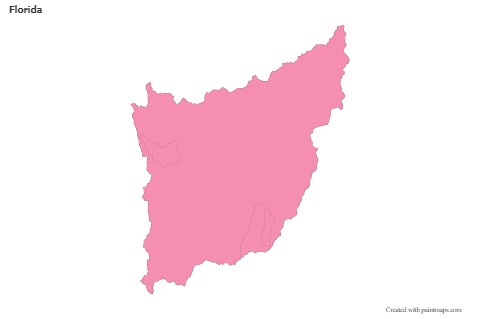Sample Maps for Florida (pink,outline)