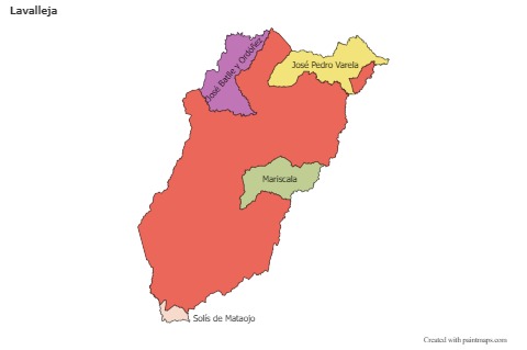Contoh Peta untuk Lavalleja (berwarna)