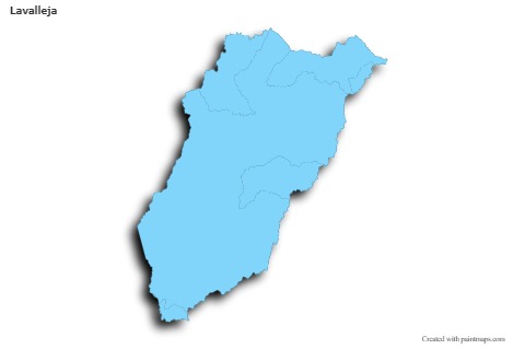 Contoh Peta untuk Lavalleja (biru,garis luar,bayangan)