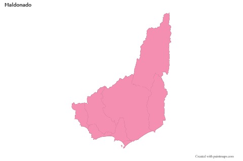 Maldonado için Örnek Haritalar (pembe,anahat)