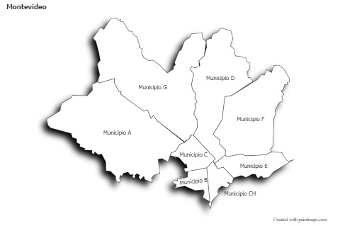 Sample Maps for Montevideo (black-white,shadowy)