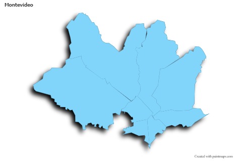 Sample Maps for Montevideo (blue,outline,shadowy)