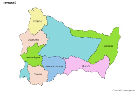 Paysandú için Örnek Haritalar (renkli)