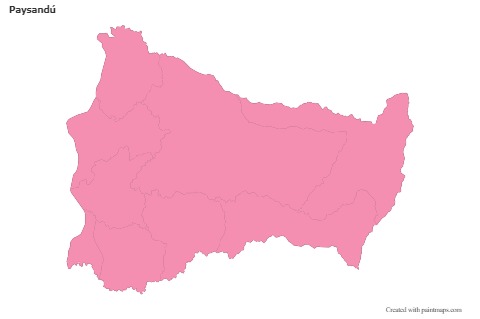 Paysandú için Örnek Haritalar (pembe,anahat)