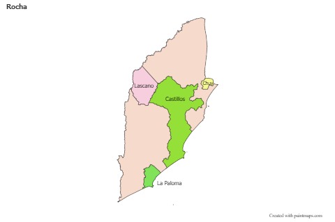 Mapas de muestra para Rocha (coloreado)