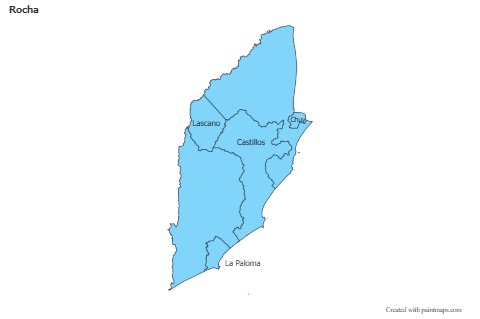 Mapas de muestra para Rocha (azul)