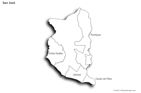 Sample Maps for San José (black-white,shadowy)
