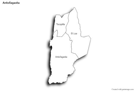 Sample Maps for Antofagasta (black-white,shadowy)