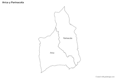 Mapas de muestra para Arica y Parinacota (blanco-negro)