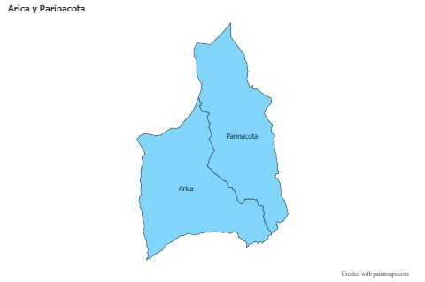 Mapas de muestra para Arica y Parinacota (azul)